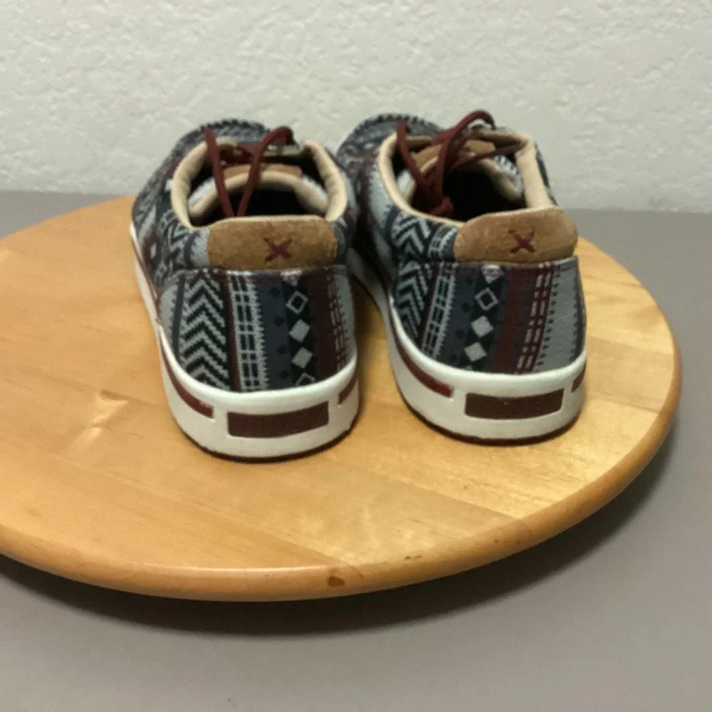 Twisted X Men's Loper  Casual Shoes Size 9 M Aztec Print‎  Gray Maroon
